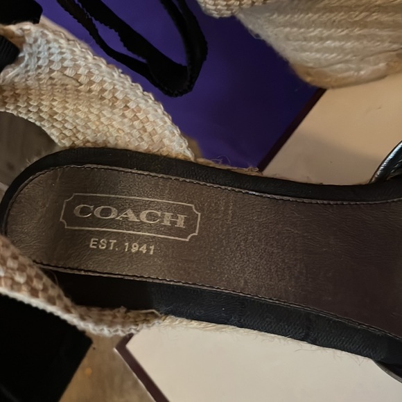 Coach Wrap around the ankle wedge espadrilles - Picture 6 of 11
